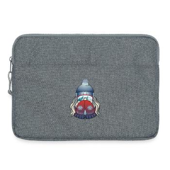    	 Wintermädchen mit Schneeflocke - Laptoptasche 15" - Grau meliert - Vorne