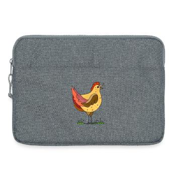 poule - Sacoche pour ordinateur portable 15 pouces - gris chiné - Devant