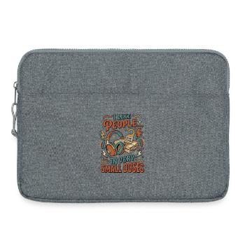 I Like People In Small Doses - Laptoptasche 15" - Grau meliert - Vorne