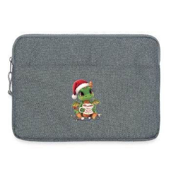 Warm Christmas Dragon - Laptop bag 15" - heather grey - Front