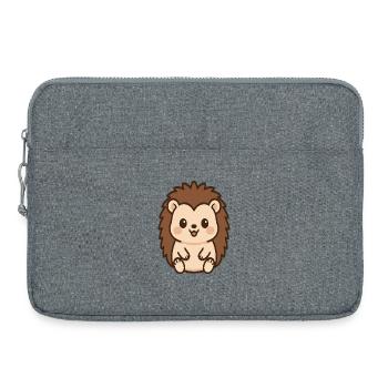 Hérisson Câlin Kawaii - Sacoche pour ordinateur portable 15 pouces - gris chiné - Devant