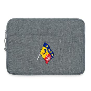 Rhône-Alpes-Flagge - Laptoptasche 15" - Grau meliert - Vorne