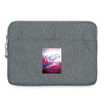 Psy-Art | Tempel im Himalaya - Laptoptasche 15" - Grau meliert - Vorne