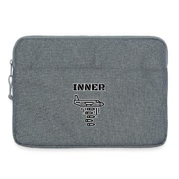 Inner War – Bombes d’avion Design graphique - Sacoche pour ordinateur portable 15 pouces - gris chiné - Devant