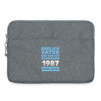 Père 1987 - Sacoche pour ordinateur portable 15 pouces - gris chiné - Devant