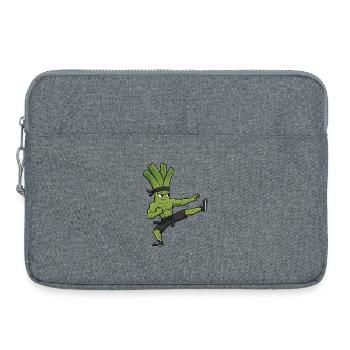 Karate Kick Leek Onion Celery Martial Arts Kuns - Laptop bag 15" - heather grey - Front