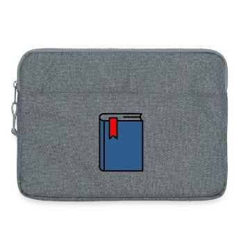 Dickes Buch Bibel Notizbuch - Laptoptasche 15" - Grau meliert - Vorne