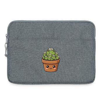 Kawaii Daisy Cactus Pot - Sacoche pour ordinateur portable 15 pouces - gris chiné - Devant