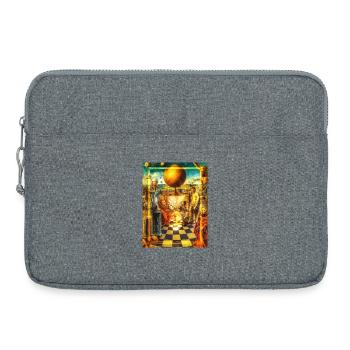 Psychedelische Zeitordnung - Laptoptasche 15" - Grau meliert - Vorne
