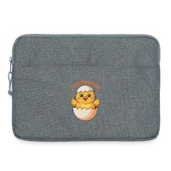 Freshly hatched chick - Laptop bag 15" - heather grey - Front