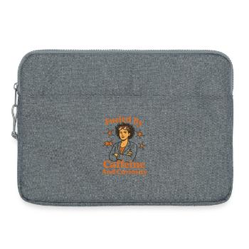 Alimentés par la caféine – Chemise pour les femmes scientifiques - Sacoche pour ordinateur portable 15 pouces - gris chiné - Devant
