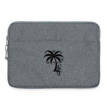 Palm tree icon beach - Laptop bag 15" - heather grey - Front