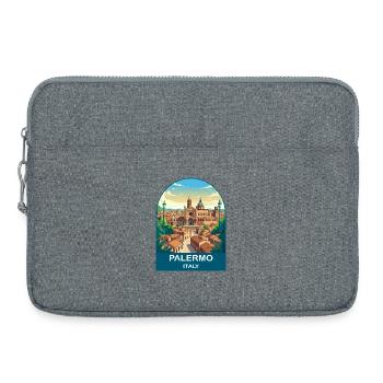 Palermo Italien Vintage-Reiseplakat-Kunst - Laptoptasche 15" - Grau meliert - Vorne