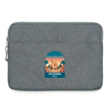 Palermo Italien Vintage-Reiseplakat-Kunst - Laptoptasche 15" - Grau meliert - Vorne
