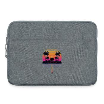 Vaporwave Synthwave Retro Pixel Aesthetic Design - Laptoptasche 15" - Grau meliert - Vorne