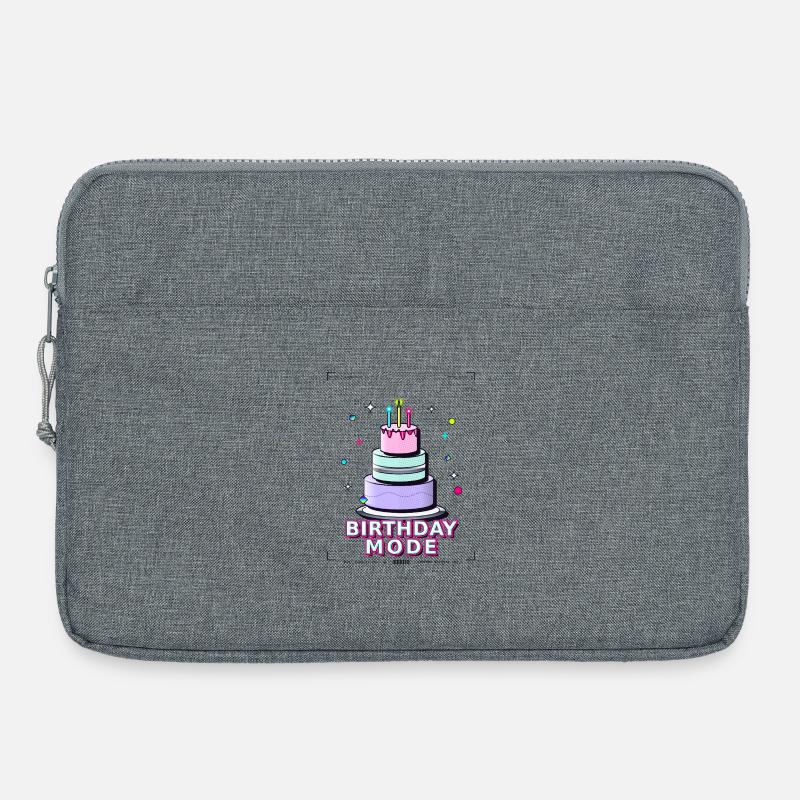birthday cake Geburtstag - Laptoptasche 15" - Grau meliert