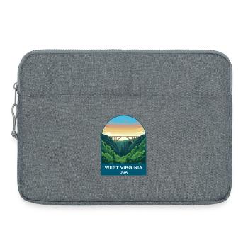 West Virginia USA Vintage Travel Poster - Laptop bag 15" - heather grey - Front