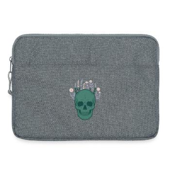 Skull Skull Botany Flowers Blossoms Mystical - Laptop bag 15" - heather grey - Front