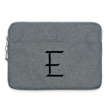 Lettre E - Sacoche pour ordinateur portable 15 pouces - gris chiné - Devant