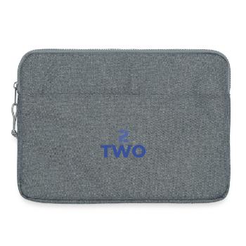 DESIGN CHIFFRE 2 EN LETTRE ET SYMBOLE TYPOGRAPHIE - Sacoche pour ordinateur portable 15 pouces - gris chiné - Devant