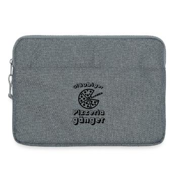 Pizza Pizzeria Spruch lustig Essen Geschenk - Laptoptasche 15" - Grau meliert - Vorne