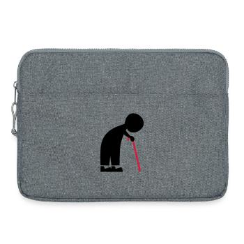 grand-père - Sacoche pour ordinateur portable 15 pouces - gris chiné - Devant