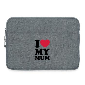 I love my mum - Ich liebe meine Mama - Laptoptasche 15" - Grau meliert - Vorne