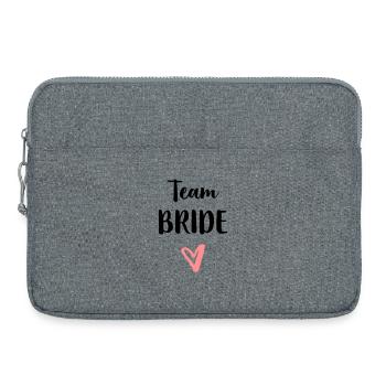 Team Bride Hen Party Bride - Laptop bag 15" - heather grey - Front