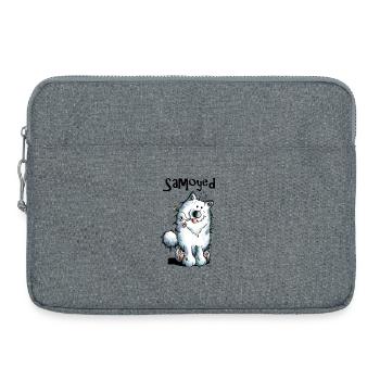 Lustiger Samojede - Laptoptasche 15" - Grau meliert - Vorne