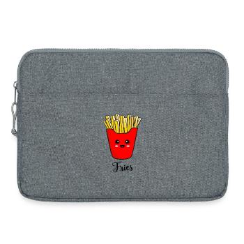 Frites mignonnes - Sacoche pour ordinateur portable 15 pouces - gris chiné - Devant