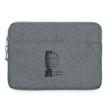 Die Weltkugel am Nordkap - Laptoptasche 15" - Grau meliert - Vorne