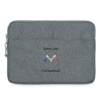 Je peux pas jai baseball - Sacoche pour ordinateur portable 15 pouces - gris chiné - Devant