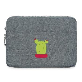 Cactus, cactus, plantes succulentes, plantes - Sacoche pour ordinateur portable 15 pouces - gris chiné - Devant