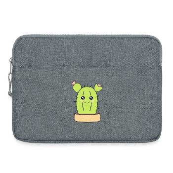Kawaii Cactus Kawaii Chibi Kawaii Manga - Laptop bag 15" - heather grey - Front