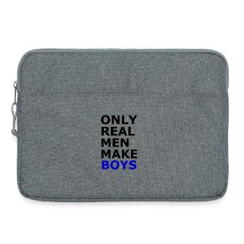 Les vrais hommes font des garçons - Sacoche pour ordinateur portable 15 pouces - gris chiné - Devant