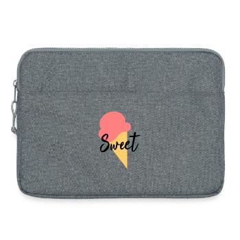 Ice Cream Ice Cream Strawberry Ice Cream Summer Festival - Laptop bag 15" - heather grey - Front
