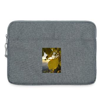Feuilles dorées dans le paysage lacustre - Sacoche pour ordinateur portable 15 pouces - gris chiné - Devant