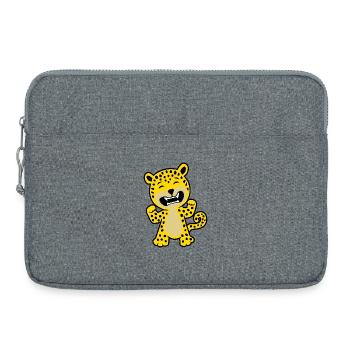 Leopard Grrrr - Laptop bag 15" - heather grey - Front