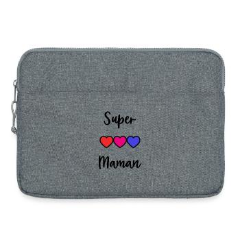 SUPER MAMA - Laptoptasche 15" - Grau meliert - Vorne