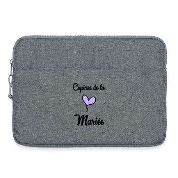 VERHEIRATETE FREUNDIN. ZUKÜNFTIGE BRAUT. Junggesellinnenabschied. TEAM BRIDAL - Laptoptasche 15" - Grau meliert - Vorne