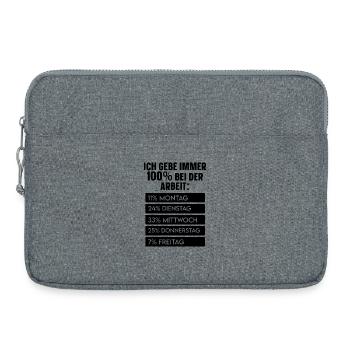 Black Square Minimal - Laptop bag 15" - heather grey - Front