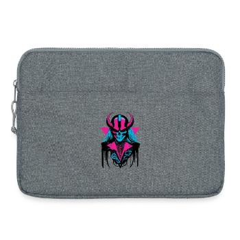 Retro Zombie - Laptop bag 15" - heather grey - Front