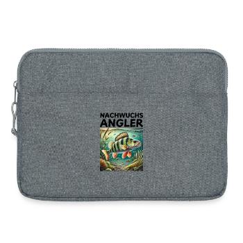 Young Anglers - Perch Motif Anglers Children - Laptop bag 15" - heather grey - Front