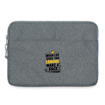 Make a Face - Laptop bag 15" - heather grey - Front