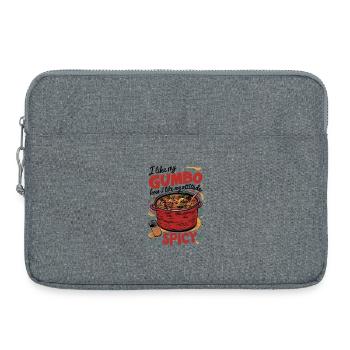 Gombo épicé, Attitude épicée - Sacoche pour ordinateur portable 15 pouces - gris chiné - Devant