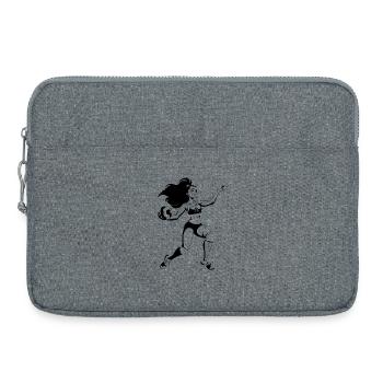 Volleyballerin Cartoon Look - Laptoptasche 15" - Grau meliert - Vorne