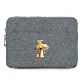 Snail On Mushroom Nature Forest Fairy Tale - Laptop bag 15" - heather grey - Front
