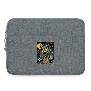 Karaoke Cat 1 - Laptop bag 15" - heather grey - Front