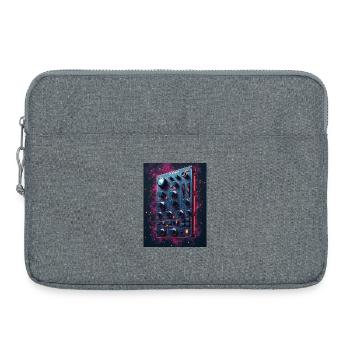 Futuristic synthesizer in space design - Laptop bag 15" - heather grey - Front