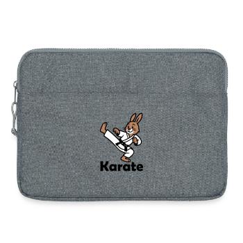 Karaté Lapin - Sacoche pour ordinateur portable 15 pouces - gris chiné - Devant